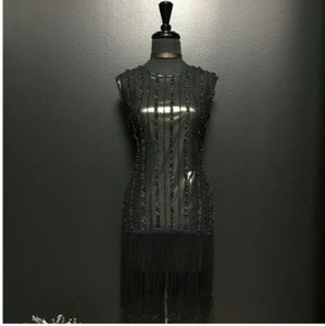 GOLD Fringe Stylish Top(Sz M)